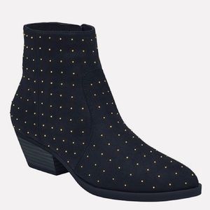 Guess Los Angeles black studded booties